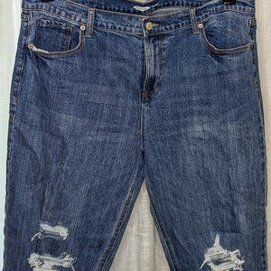 Old Navy Women's Mid-Rise Boyfriend Straight Ripped Jeans, 16